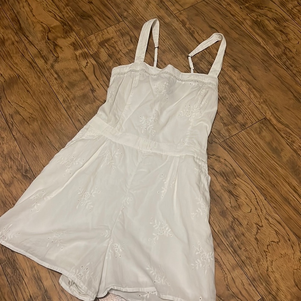 White hollister romper